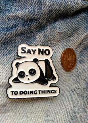 Значок панда, не робити нічого значок say no to doing things3 фото