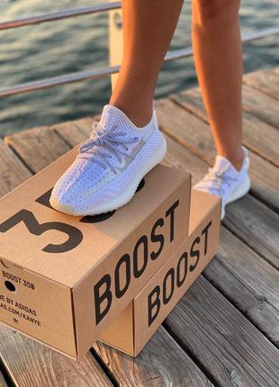 Yeezy boost 350 static reflective кроссовки адидас женские изи буст изики рефлективные2 фото