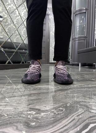 Yeezy boost 350 v2 black reflective кроссовки адидас женские изи буст изики обувь4 фото