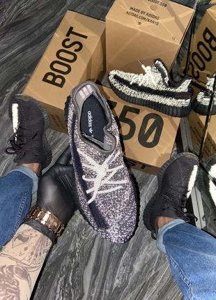 Yeezy boost 350 v2 black reflective кроссовки адидас женские изи буст изики обувь2 фото