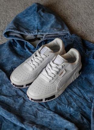 Puma cali white black кроссовки пума кали женские белые обувь взуття кеды2 фото