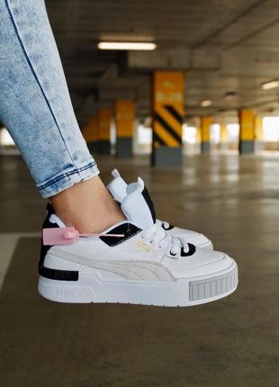 Кроссовки puma cali sport black white пума кали женские обувь взуття9 фото