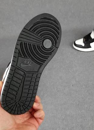 Nike air jordan🆕женсике высокие кожаные кроссовки найк аир джордан🆕черные с коричневым4 фото