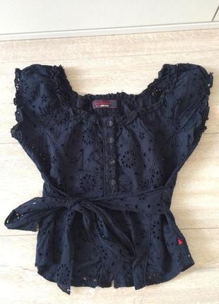 Брендовий топ блуза з прошвы рішелье італія