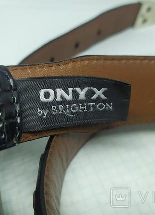 Новый кожаный ремень onyx by brighton. кожа. ширина 30мм6 фото