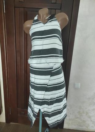 Стильний костюм двійка. майка і спідниця на запах.