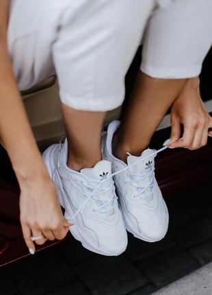 Кроссовки адидас женские озвего обувь взуття кеды белые adidas ozweego white8 фото