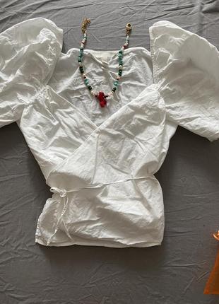 Блуза с фонариками на завязках2 фото