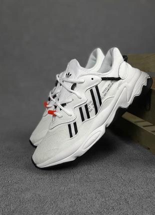 Adidas ozweego🆕спортивные повседневные унисекс кроссовки адидас озвиго🆕бело-черные5 фото