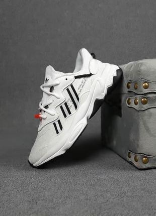 Adidas ozweego🆕спортивные повседневные унисекс кроссовки адидас озвиго🆕бело-черные4 фото