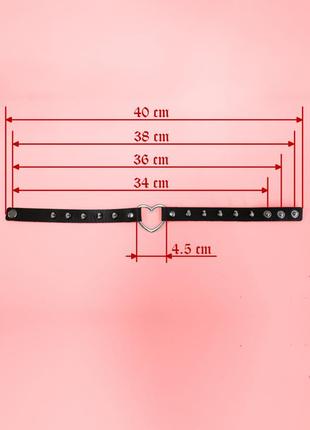 Чокер с шипами и сердечком в стиле харадзюку аниме хентай рок чёрный розовый5 фото