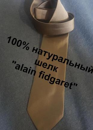 100% натуральный шелк, ручная работа -галстук "alain fidgaret"