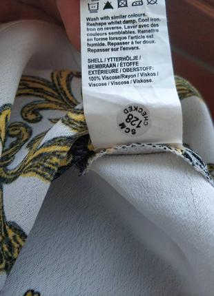 Актуальная блуза рубашка абстракция цветочный принт бренда river island,р.8.8 фото