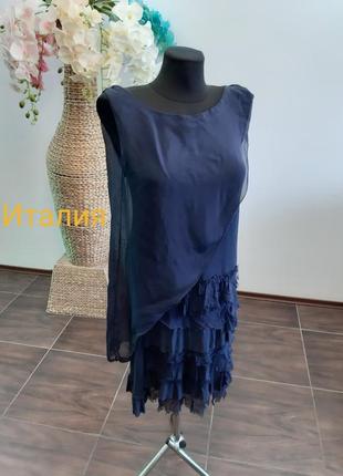 Сукня італія коттон шовк з рюшами