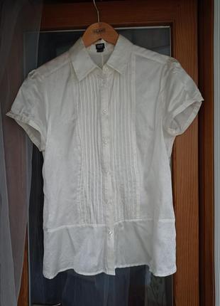 Блузка-рубашка esprit шёлк-хлопок 44 размер1 фото