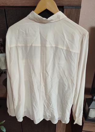 Натуральный шелк сливочная блуза7 фото