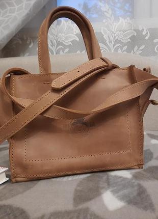 Шкіряна вінтажна сумка від українського бренду bartbag3 фото