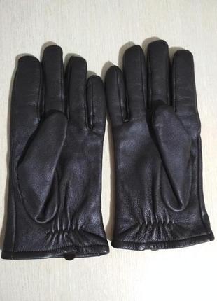 Роскошные фирменные утеплённые кожаные перчатки 100% лайковая кожа супер качество!!!5 фото
