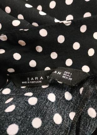 Красивая вискозная блузка в горошек от zara6 фото