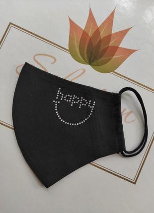 Маска со стразами " happy"