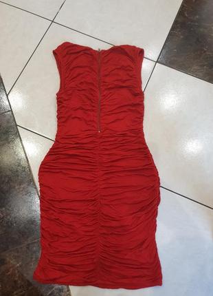 Платье красное сукня вечернее бандажное2 фото