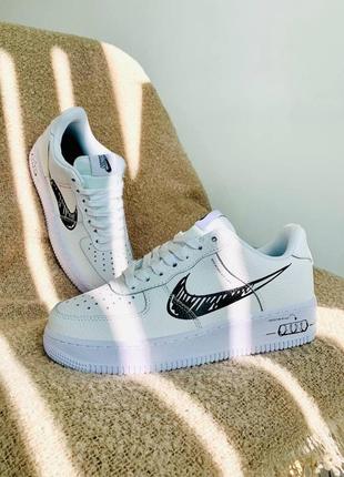 Женские кроссовки air force 1 low sketch white демисезонные