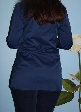 Рубашка темно-синяя3 фото