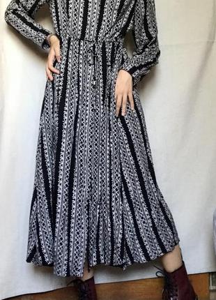 Платье макси вискоза хлопок