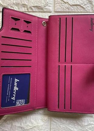 Модный женский кошелёк клатч красный, голубой, фиолетовый портмоне9 фото