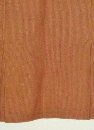 Стильная мини юбка со складами бежевая мелкий вельвет женская 38-403 фото