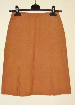 Стильная мини юбка бежевая мелкий вельвет встречные склады женская