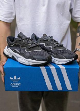 Кросівки чоловічі adidas адідас ozweego dark grey