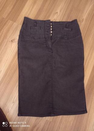 Юбка карандаш джинсовая