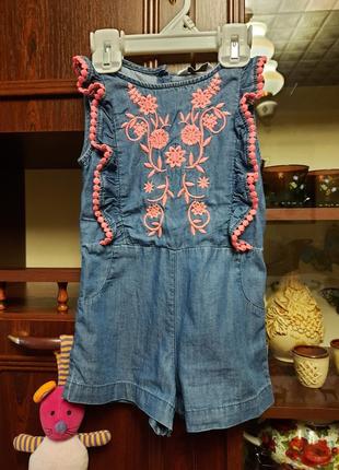 Джинсовый комбез на девочку