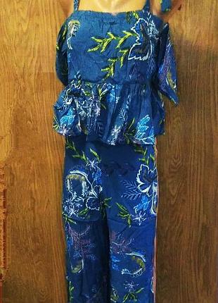 Женский молодёжный комплект двойка топ и брюки-турция.