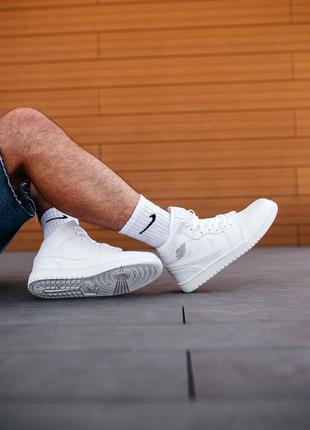 Nike air jordan white кроссовки найк женские джордан кеды8 фото