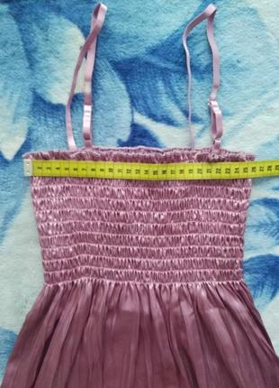 Майка пудра атласна на резинці look4 фото