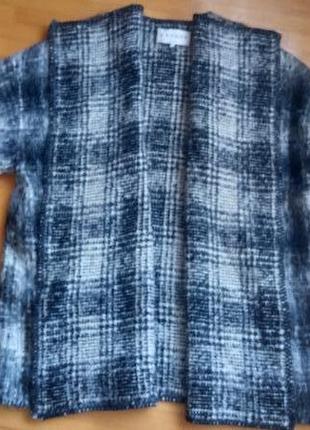 Суперове легке дуже тепле мохерове пальто/кейп/кардиган jaeger xl.