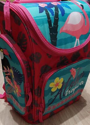 Ортопедический школьный рюкзак фламинг розовый 1-3 класс1 фото
