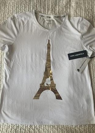 Футболка с принтом karl lagerfeld оригинал!8 фото