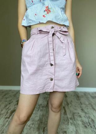 Льняная юбка с плясом2 фото