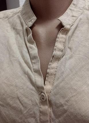 Льняная длинная рубашка/туника3 фото
