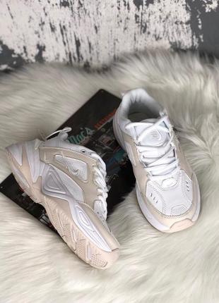 Nike m2k tekno summit white кроссовки найк женские м2к техно обувь4 фото