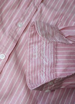 Рубашка , блуза, хлопок, розоваяв белую полоску, h&m5 фото