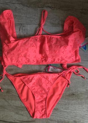 Шикарный купальник прошва супер яркий вышитый трендовый accessorize крутой