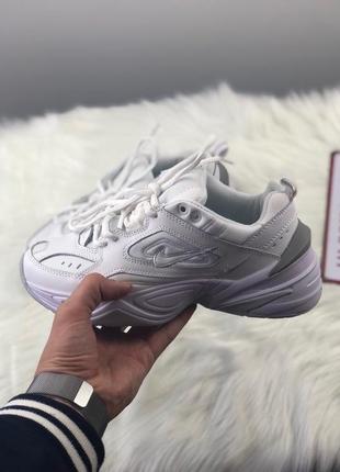 Nike m2k tekno triple white кроссовки найк женские техно м2к6 фото