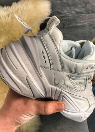 Nike m2k tekno triple white кроссовки найк женские техно м2к обувь4 фото