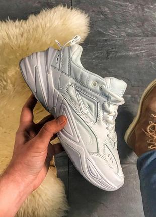 Nike m2k tekno triple white кроссовки найк женские техно м2к обувь8 фото