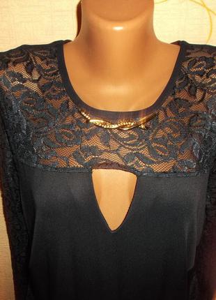 Платье стильное баска гипюр металлик украшение вечернее р.xl-xxl- exclusiv1 фото