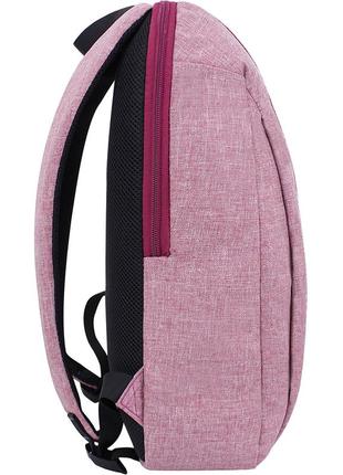 Рюкзак женский розовый под ноутбук bagland hope 13 л. бордо3 фото